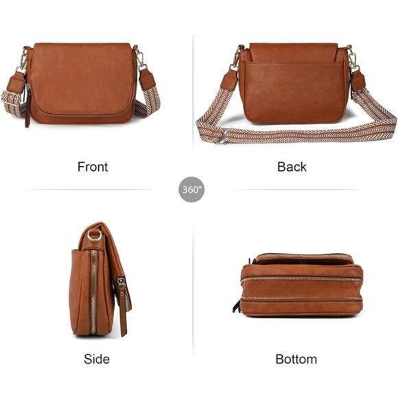 Crossbody Bags for Women Small Pu Leather Over the Shoulder Purses - Picture 4 of 7